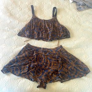 Free People Crop & Short Set (NEVER WORN)